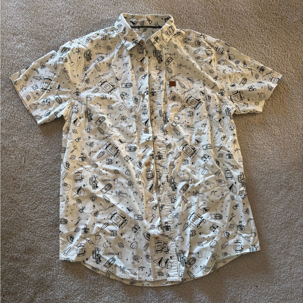 COAL short sleeve button up-Medium